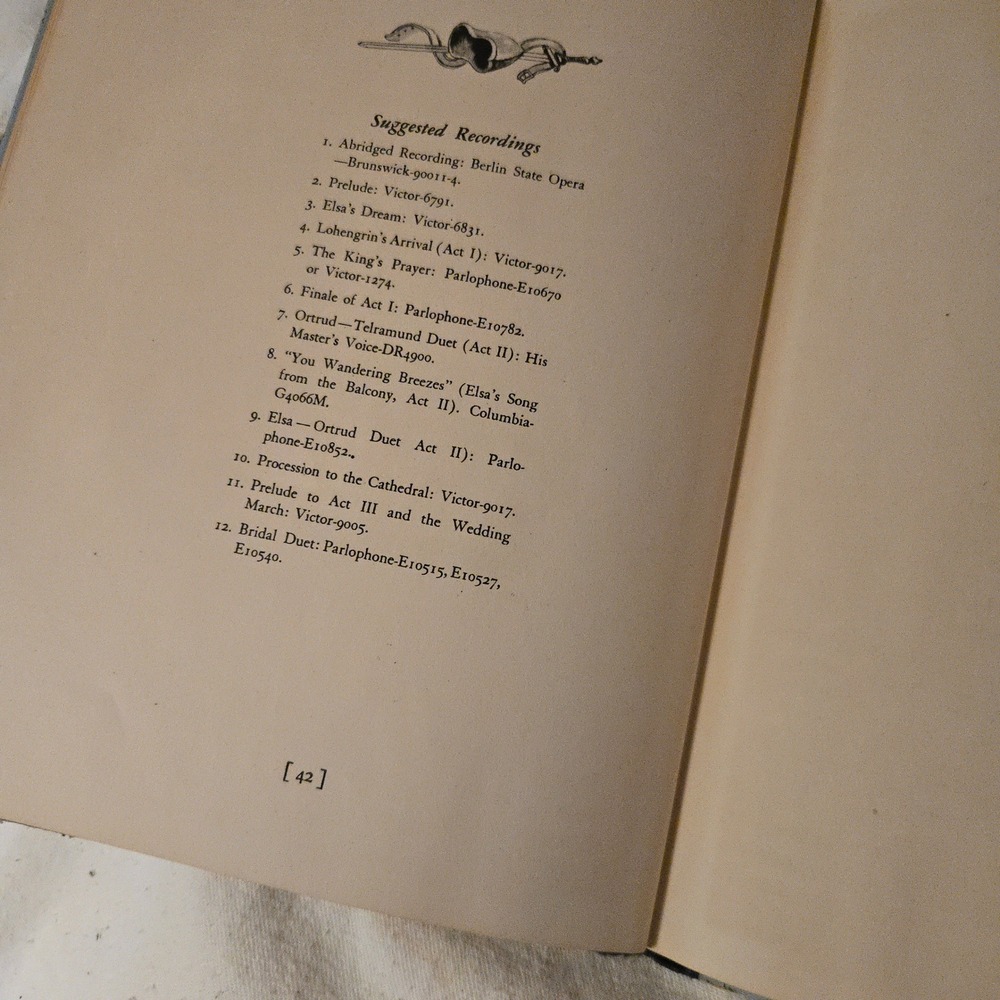 VTG Wagner Opera Book 1938 Grosset & Dunlap Lohengrin Blue Illustrated USA GUC - Picture 13 of 14